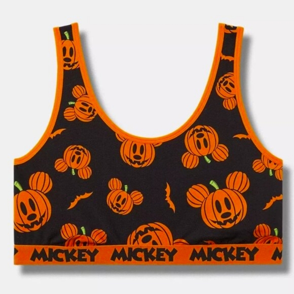 ❤️NWT VINTAGE TORRID DISNEY BRALETTE - MICKEY MOUSE PUMPKIN HALLOWEEN SCOOP PLUS - Picture 12 of 14